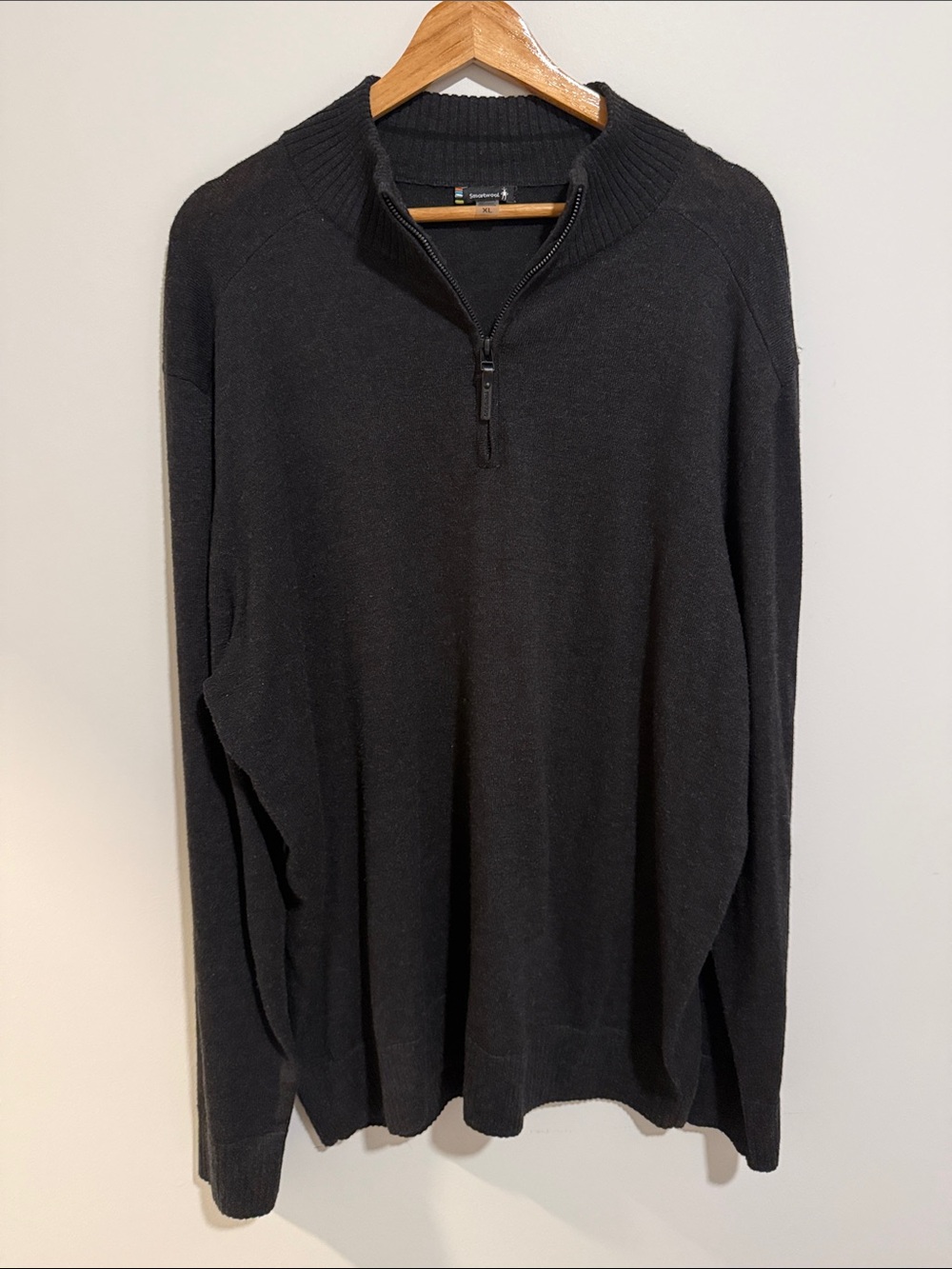 Smartwool Men's Black 1/4 Zip Sweater